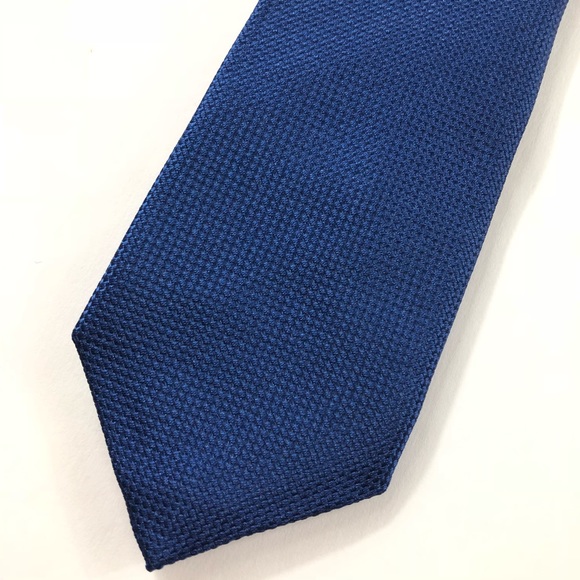 Toddler Boys Navy Blue Textured Fabric Solid Neck Tie Gymboree Adjustable Strap - Picture 3 of 5